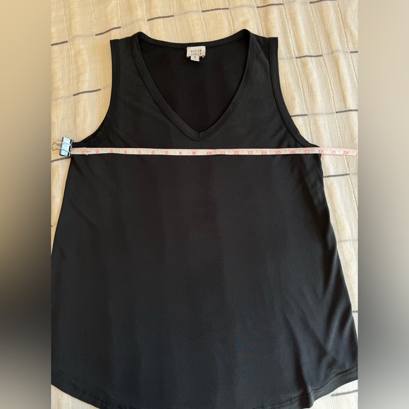 Peyton Jensen Modal Blend Black V-Neck Swing Tank Top Tunic - Size M Made in USA - Picture 9 of 13